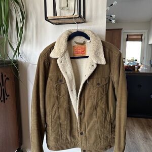 Levi's Men's Brown Sherpa Lined Jacket